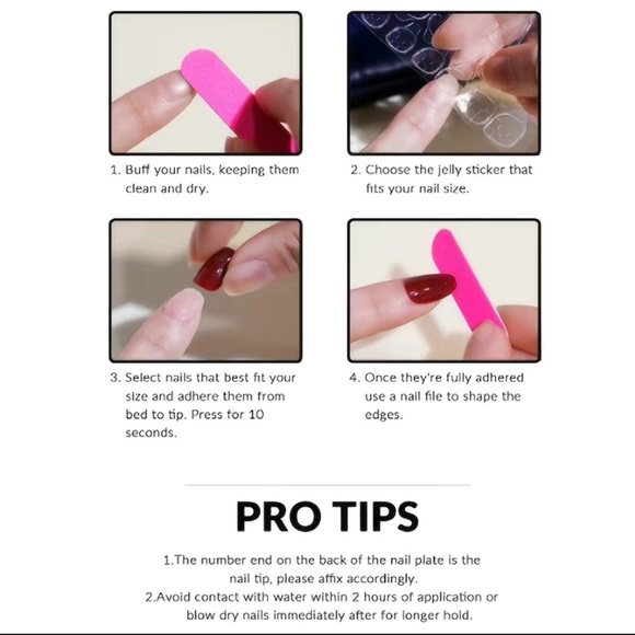 Acrylic Square Tip Flower Fantasy Medium Length Manicure Nails Professional - Picture 5 of 6